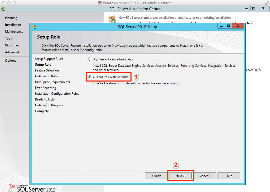 Setup role Setup role