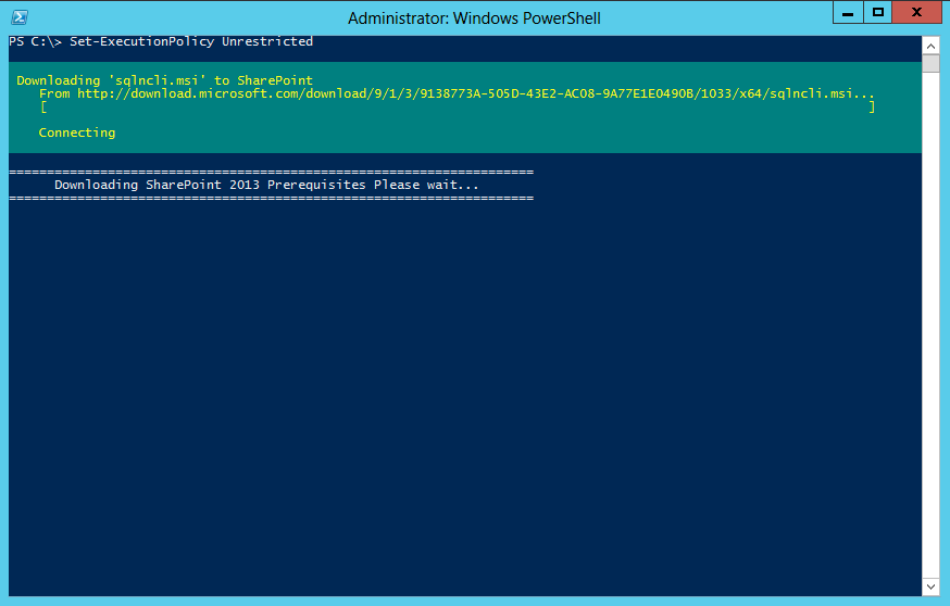 Downloading prerequisites Downloading prerequisites