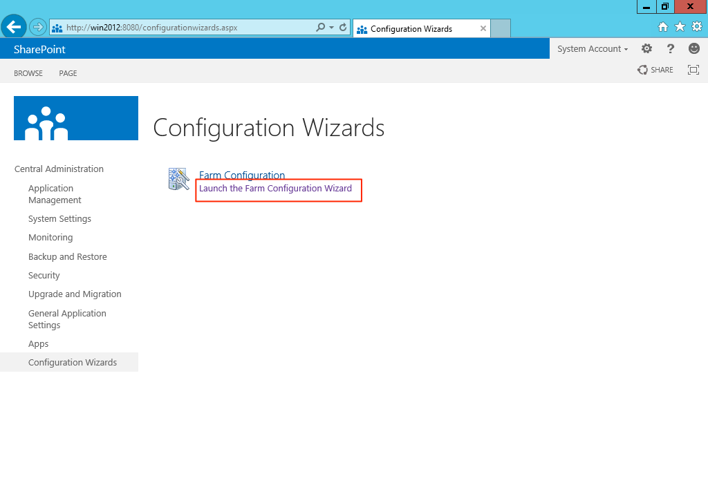 Launch CA configuration wizards Launch CA configuration wizards