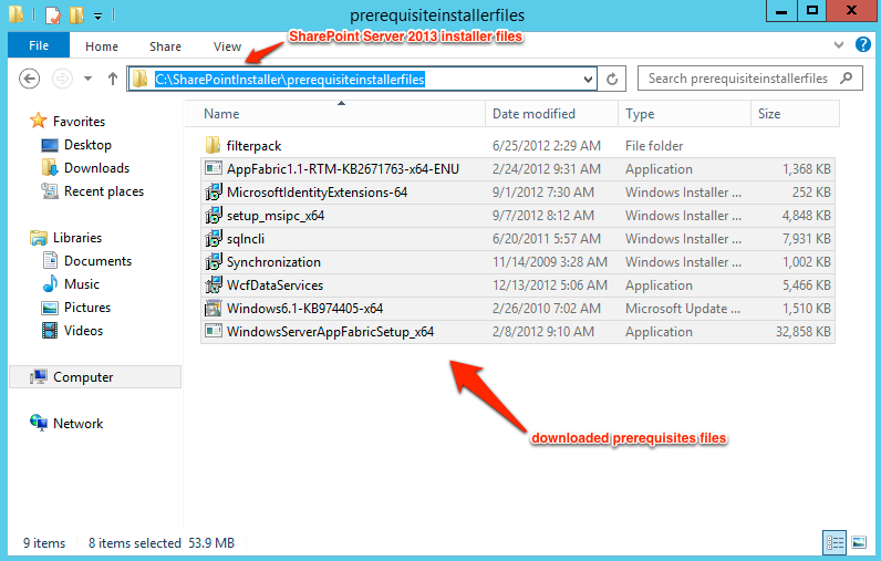 Prepare prerequisites files Prepare prerequisites files