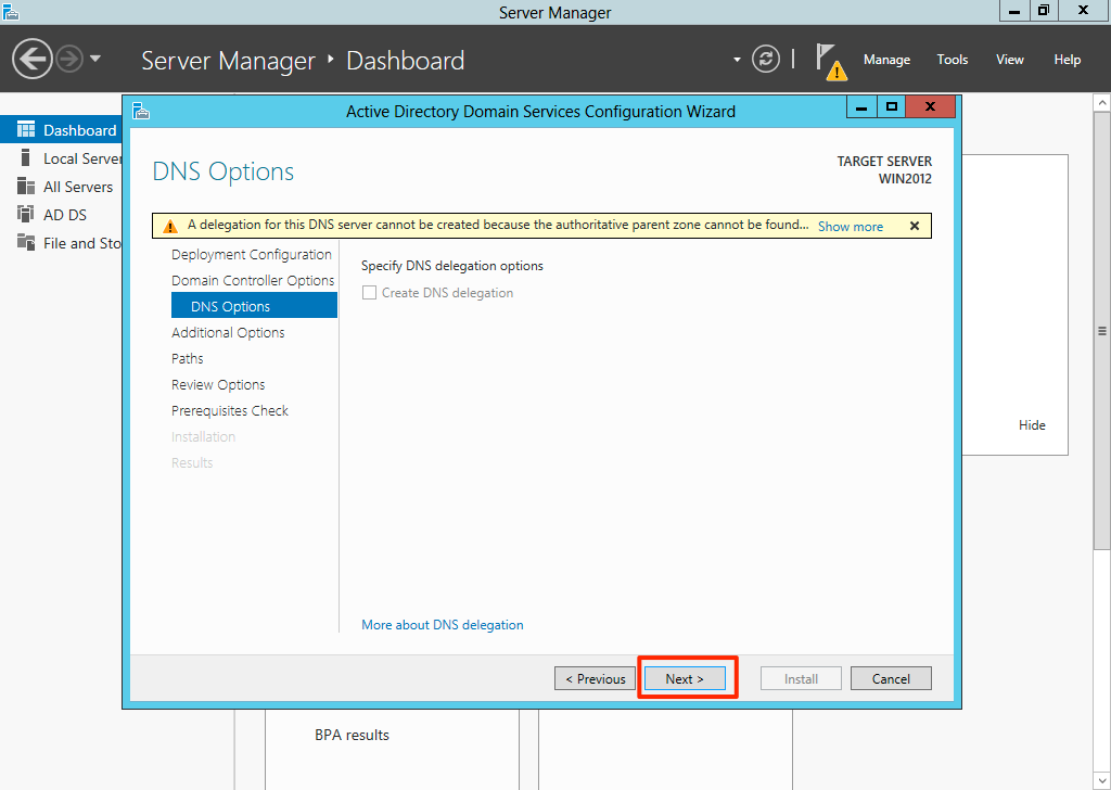 DNS options DNS options