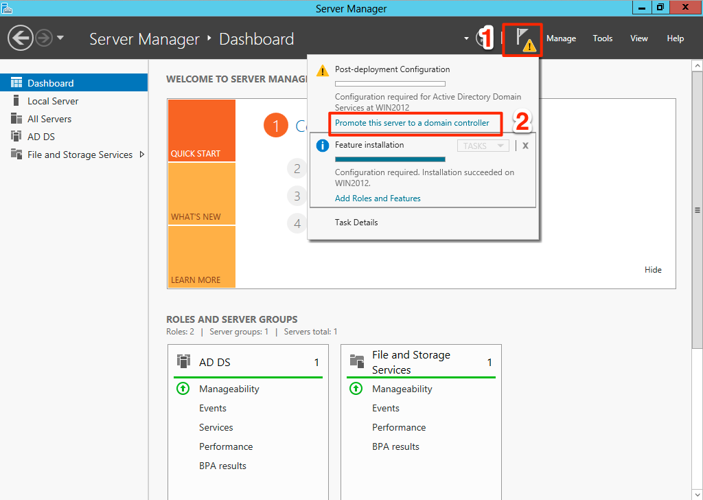 Promoting to domain controller Promoting to domain controller