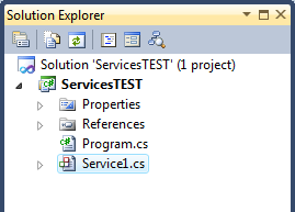 Solution explorer