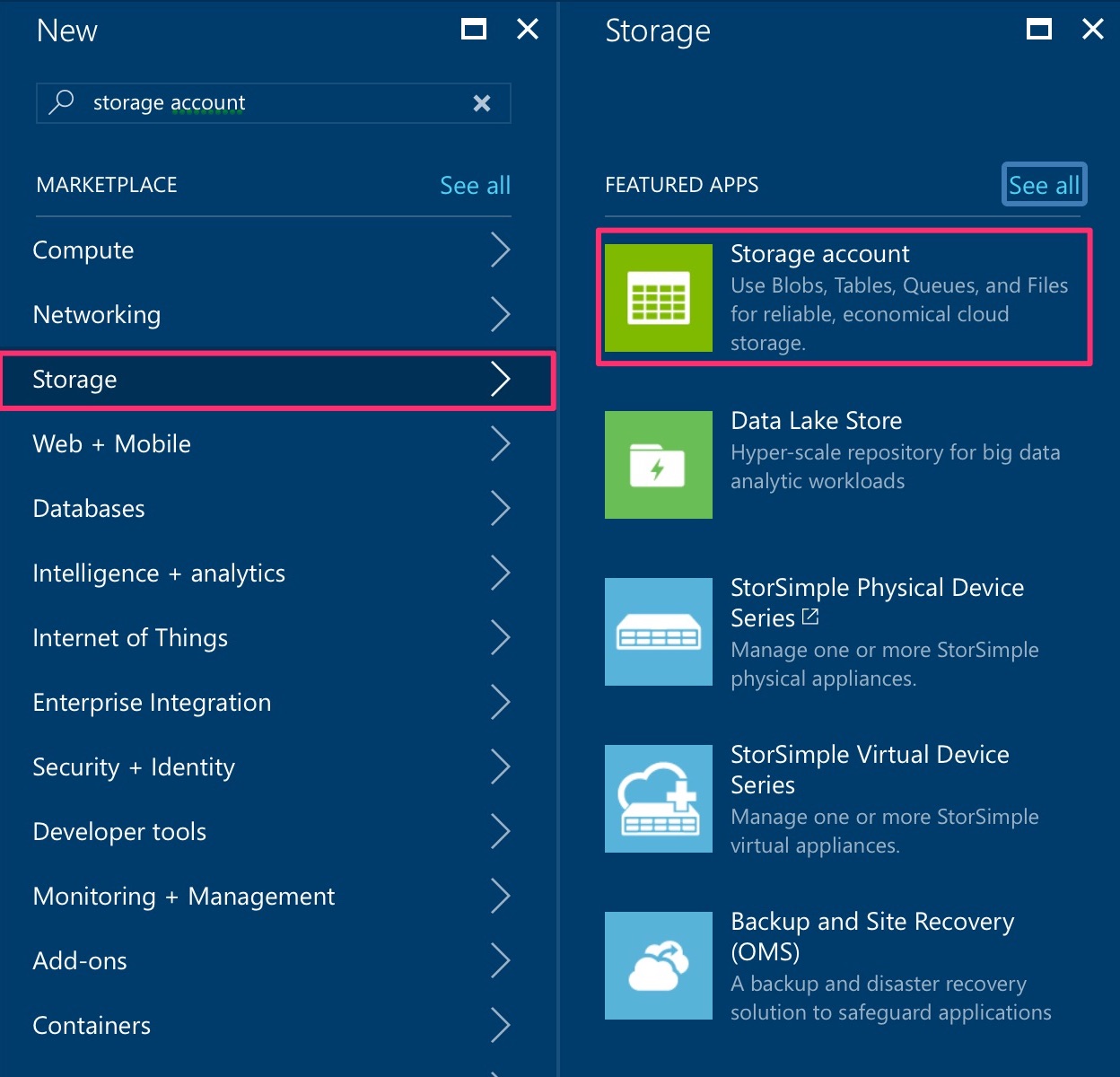 Azure Marketplace Storage Account Azure Marketplace Storage Account